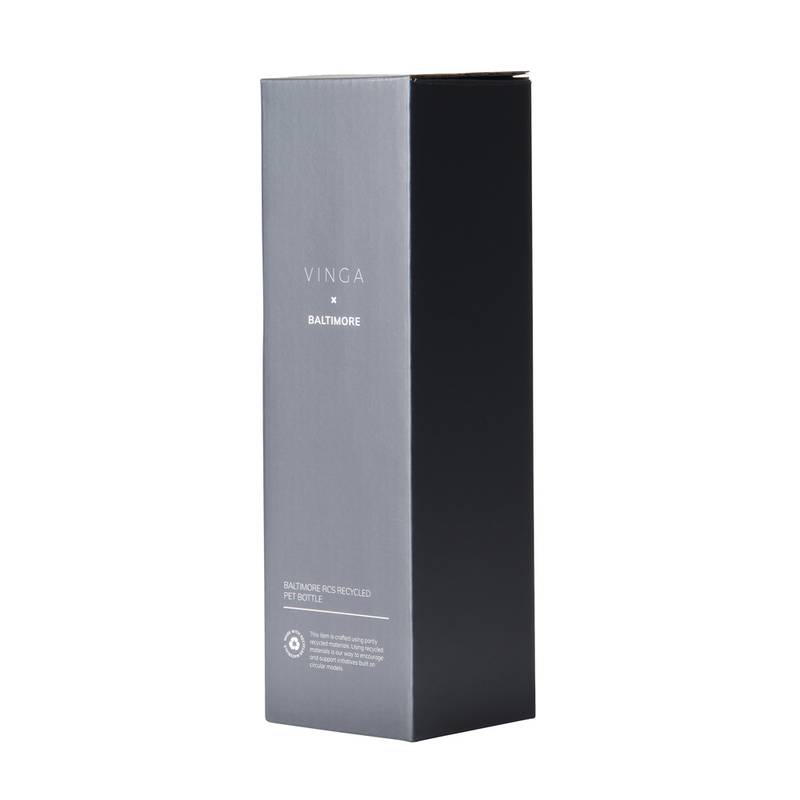 Termo fľaša Baltimore 600 ml z RCS recykl. ocele, čierna Termo fľaša Baltimore 600 ml z RCS recykl. ocele, čierna