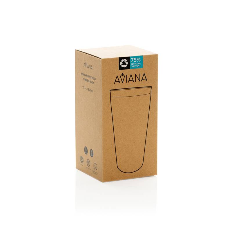 Termohrnček Aviana™ Rowan 500 ml z RCS, čierna Termohrnček Aviana™ Rowan 500 ml z RCS, čierna