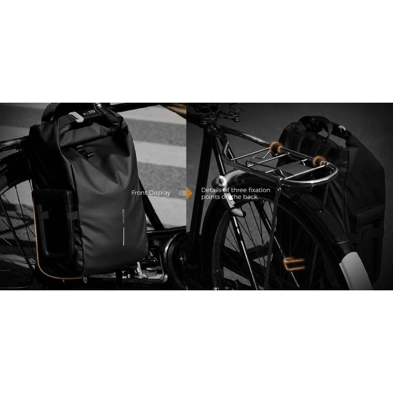 Vodeodolný batoh na bicykel Urban, čierna - sivá Vodeodolný batoh na bicykel Urban, čierna - sivá