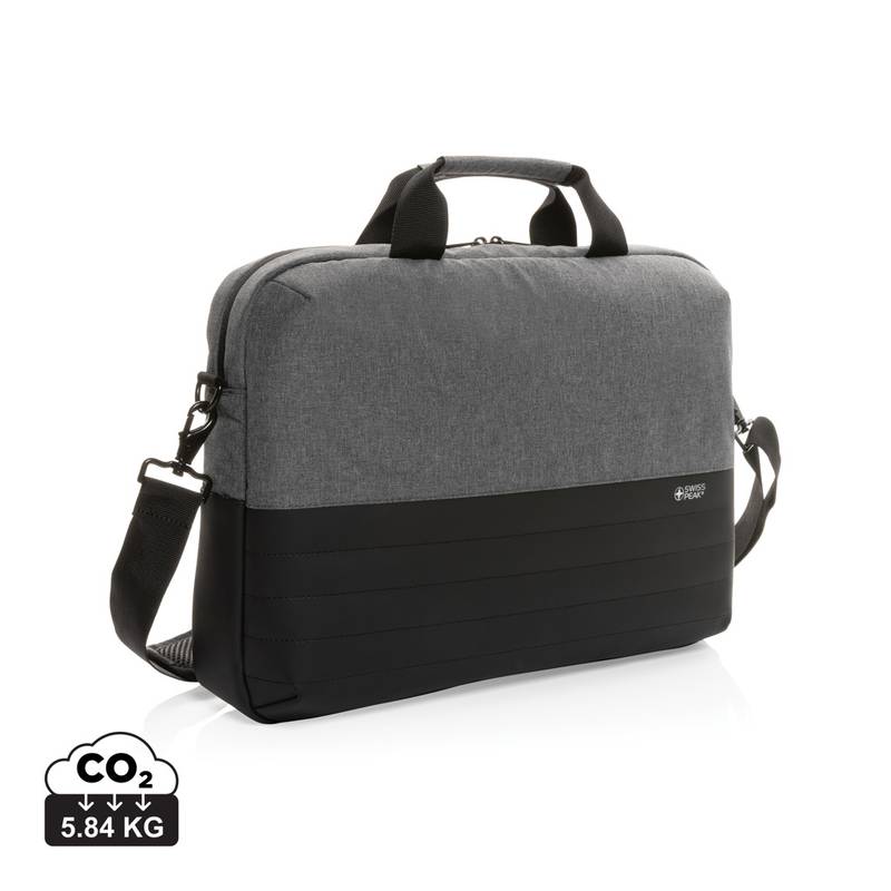 RFID taška na 15,6" notebook Swiss Peak z RPET AWARE™, sivá RFID taška na 15,6" notebook Swiss Peak z RPET AWARE™, sivá
