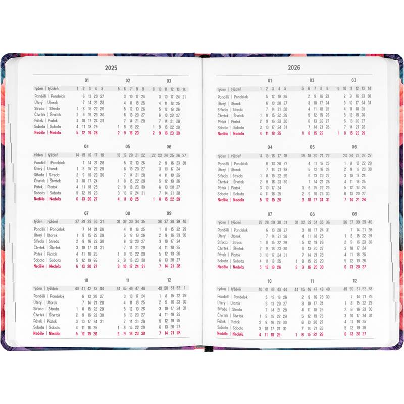 NOTIQUE Špirálový 18-mesačný diár Petito – Kytica 2025/2026, 11 x 17 cm NOTIQUE Špirálový 18-mesačný diár Petito – Kytica 2025/2026, 11 x 17 cm