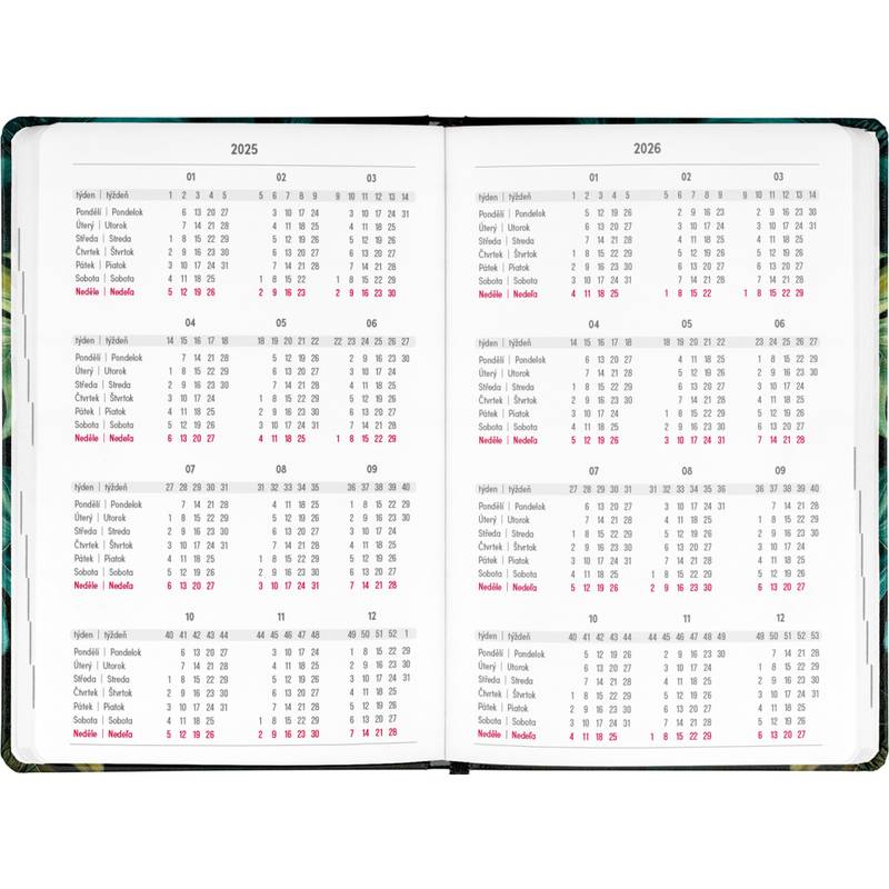 NOTIQUE Špirálový 18-mesačný diár Petito – Monstera 2025/2026, 11 x 17 cm NOTIQUE Špirálový 18-mesačný diár Petito – Monstera 2025/2026, 11 x 17 cm