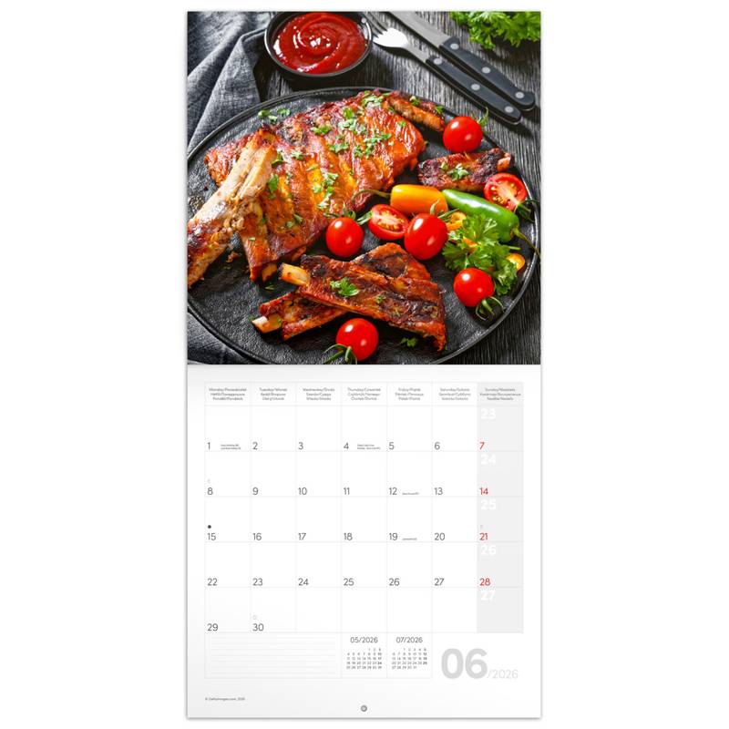 NOTIQUE Poznámkový kalendár Gourmet 2026, 30 x 30 cm NOTIQUE Poznámkový kalendár Gourmet 2026, 30 x 30 cm