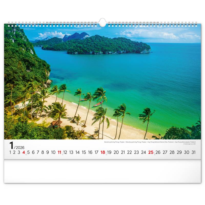 NOTIQUE Nástěnný kalendář Moře 2026, 48 x 33 cm NOTIQUE Nástěnný kalendář Moře 2026, 48 x 33 cm