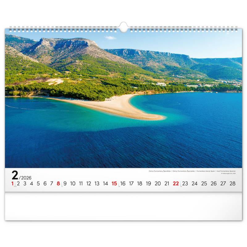 NOTIQUE Nástěnný kalendář Moře 2026, 48 x 33 cm NOTIQUE Nástěnný kalendář Moře 2026, 48 x 33 cm