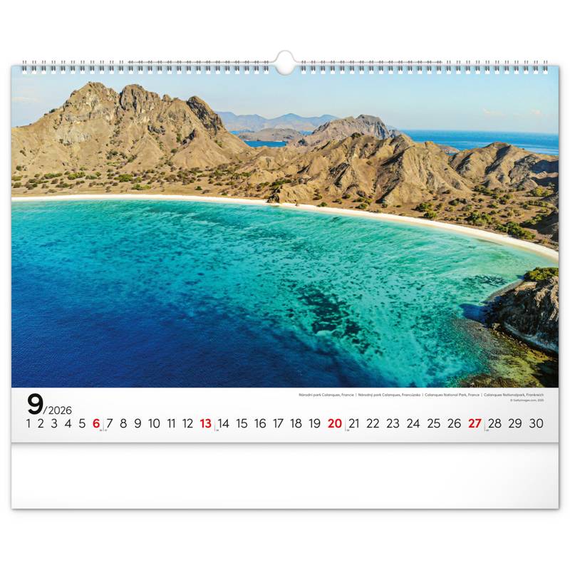 NOTIQUE Nástěnný kalendář Moře 2026, 48 x 33 cm NOTIQUE Nástěnný kalendář Moře 2026, 48 x 33 cm