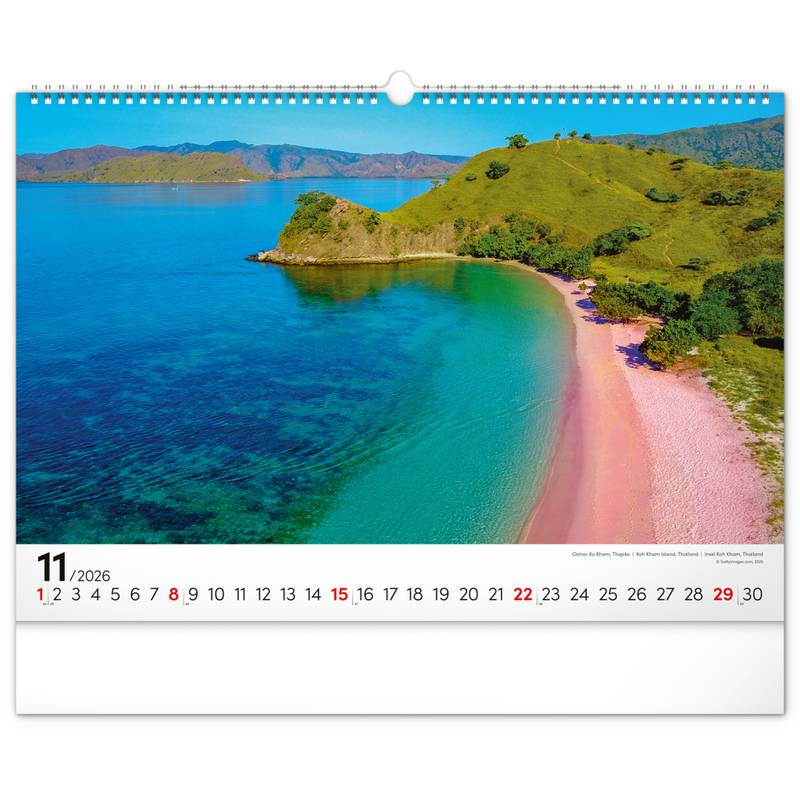 NOTIQUE Nástěnný kalendář Moře 2026, 48 x 33 cm NOTIQUE Nástěnný kalendář Moře 2026, 48 x 33 cm