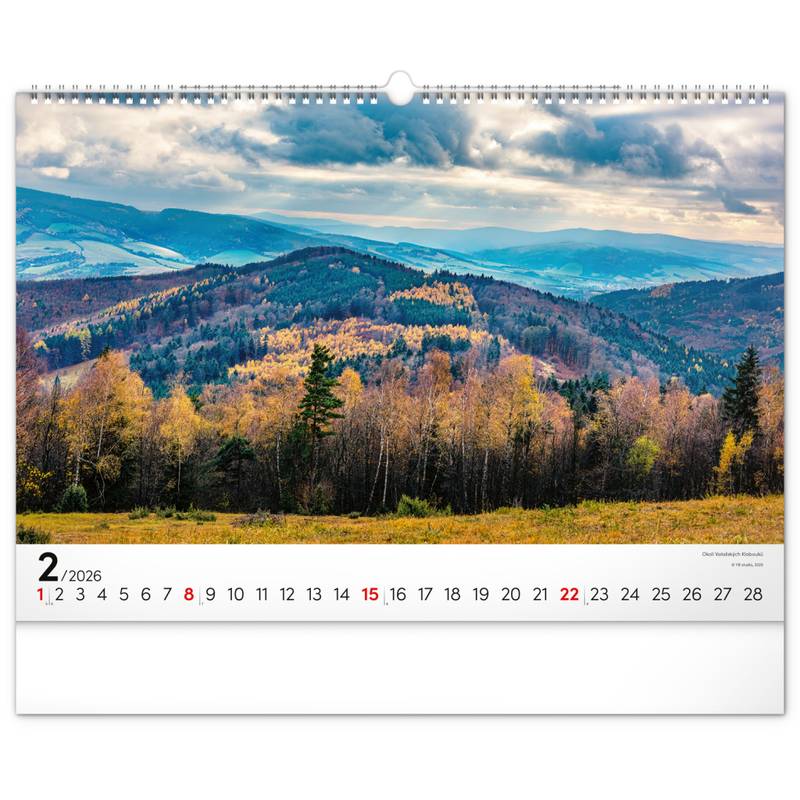 NOTIQUE Nástěnný kalendář Panoramata Česka 2026, 48 x 33 cm NOTIQUE Nástěnný kalendář Panoramata Česka 2026, 48 x 33 cm