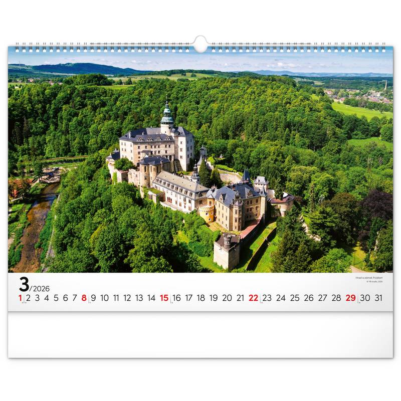 NOTIQUE Nástěnný kalendář Panoramata Česka 2026, 48 x 33 cm NOTIQUE Nástěnný kalendář Panoramata Česka 2026, 48 x 33 cm