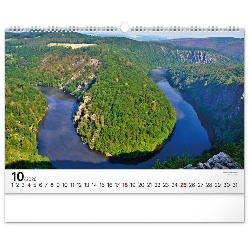 NOTIQUE Nástěnný kalendář Panoramata Česka 2026, 48 x 33 cm NOTIQUE Nástěnný kalendář Panoramata Česka 2026, 48 x 33 cm