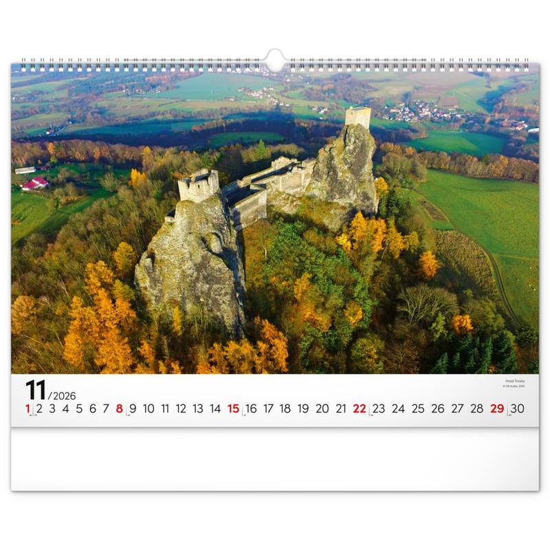 NOTIQUE Nástěnný kalendář Panoramata Česka 2026, 48 x 33 cm NOTIQUE Nástěnný kalendář Panoramata Česka 2026, 48 x 33 cm