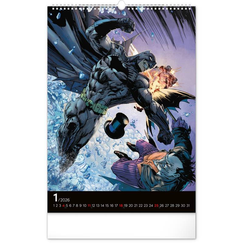 NOTIQUE Nástěnný kalendář Batman Dark 2026, 33 x 46 cm NOTIQUE Nástěnný kalendář Batman Dark 2026, 33 x 46 cm