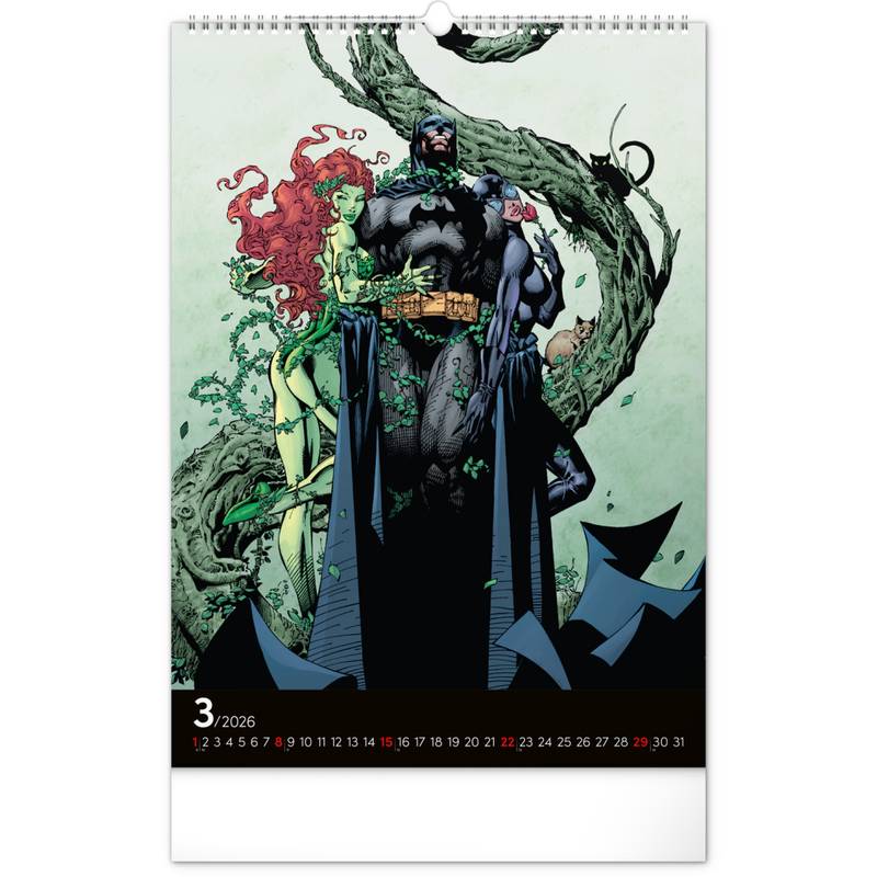 NOTIQUE Nástěnný kalendář Batman Dark 2026, 33 x 46 cm NOTIQUE Nástěnný kalendář Batman Dark 2026, 33 x 46 cm