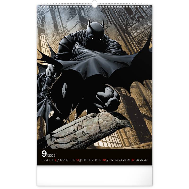 NOTIQUE Nástěnný kalendář Batman Dark 2026, 33 x 46 cm NOTIQUE Nástěnný kalendář Batman Dark 2026, 33 x 46 cm