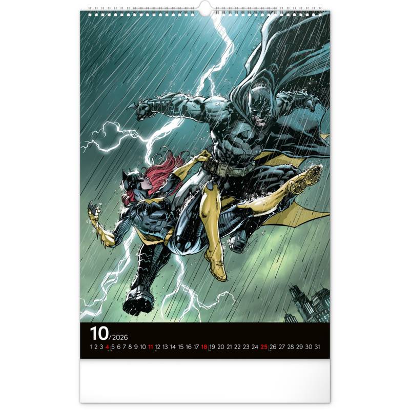 NOTIQUE Nástěnný kalendář Batman Dark 2026, 33 x 46 cm NOTIQUE Nástěnný kalendář Batman Dark 2026, 33 x 46 cm