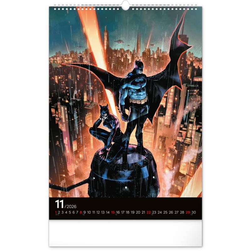 NOTIQUE Nástěnný kalendář Batman Dark 2026, 33 x 46 cm NOTIQUE Nástěnný kalendář Batman Dark 2026, 33 x 46 cm