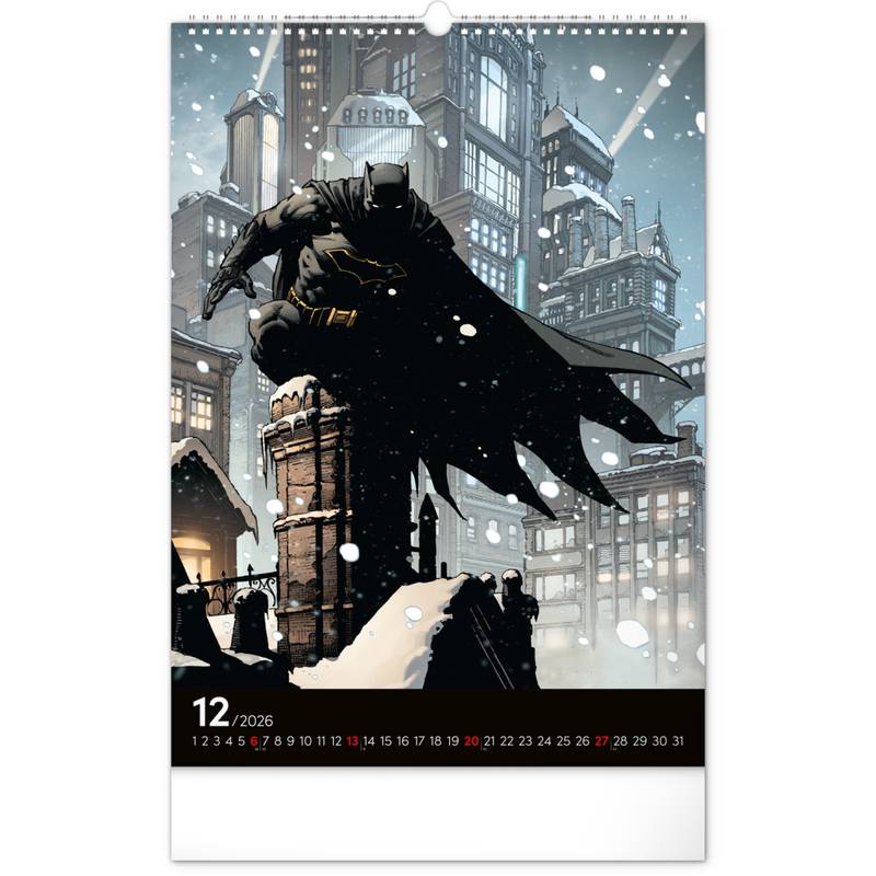 NOTIQUE Nástěnný kalendář Batman Dark 2026, 33 x 46 cm NOTIQUE Nástěnný kalendář Batman Dark 2026, 33 x 46 cm