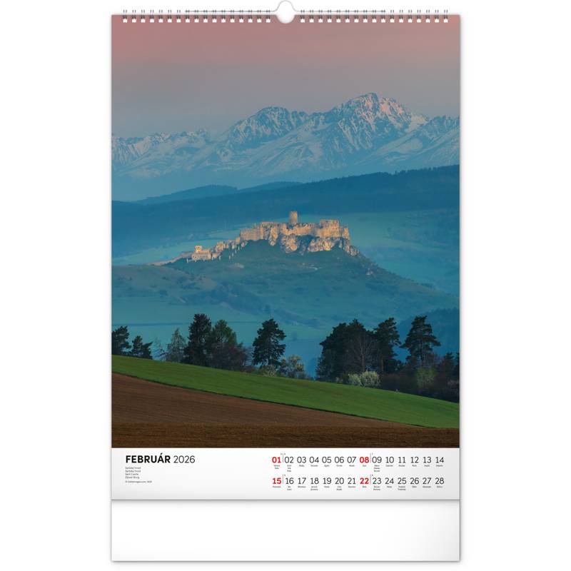 NOTIQUE Nástenný kalendár Naše Slovensko 2026, 33 x 46 cm NOTIQUE Nástenný kalendár Naše Slovensko 2026, 33 x 46 cm