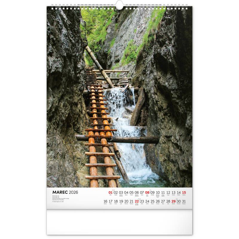 NOTIQUE Nástenný kalendár Naše Slovensko 2026, 33 x 46 cm NOTIQUE Nástenný kalendár Naše Slovensko 2026, 33 x 46 cm