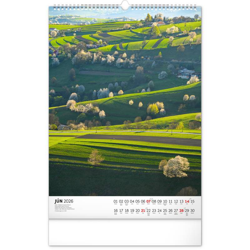 NOTIQUE Nástenný kalendár Naše Slovensko 2026, 33 x 46 cm NOTIQUE Nástenný kalendár Naše Slovensko 2026, 33 x 46 cm