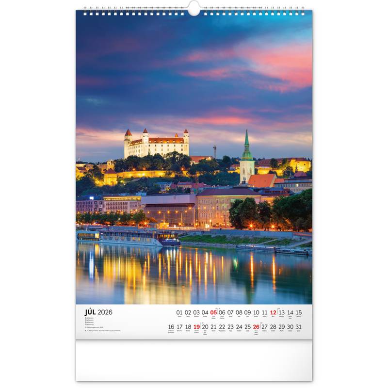 NOTIQUE Nástenný kalendár Naše Slovensko 2026, 33 x 46 cm NOTIQUE Nástenný kalendár Naše Slovensko 2026, 33 x 46 cm
