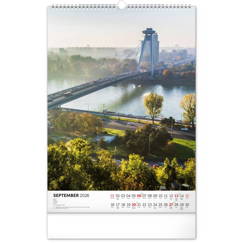 NOTIQUE Nástenný kalendár Naše Slovensko 2026, 33 x 46 cm NOTIQUE Nástenný kalendár Naše Slovensko 2026, 33 x 46 cm