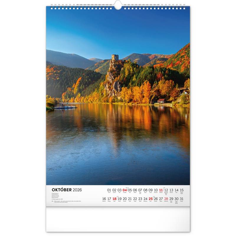 NOTIQUE Nástenný kalendár Naše Slovensko 2026, 33 x 46 cm NOTIQUE Nástenný kalendár Naše Slovensko 2026, 33 x 46 cm