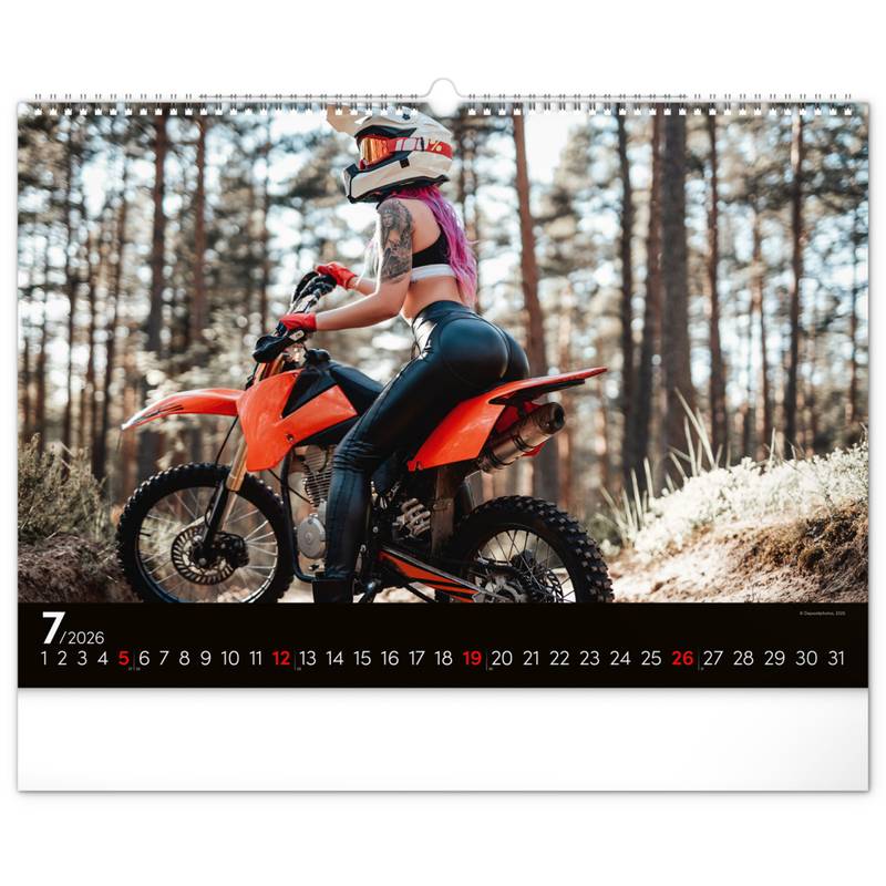 Nástenný kalendár Girls & Bikes 2026, 48 x 33 cm Nástenný kalendár Girls & Bikes 2026, 48 x 33 cm