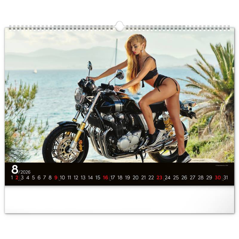 Nástenný kalendár Girls & Bikes 2026, 48 x 33 cm Nástenný kalendár Girls & Bikes 2026, 48 x 33 cm