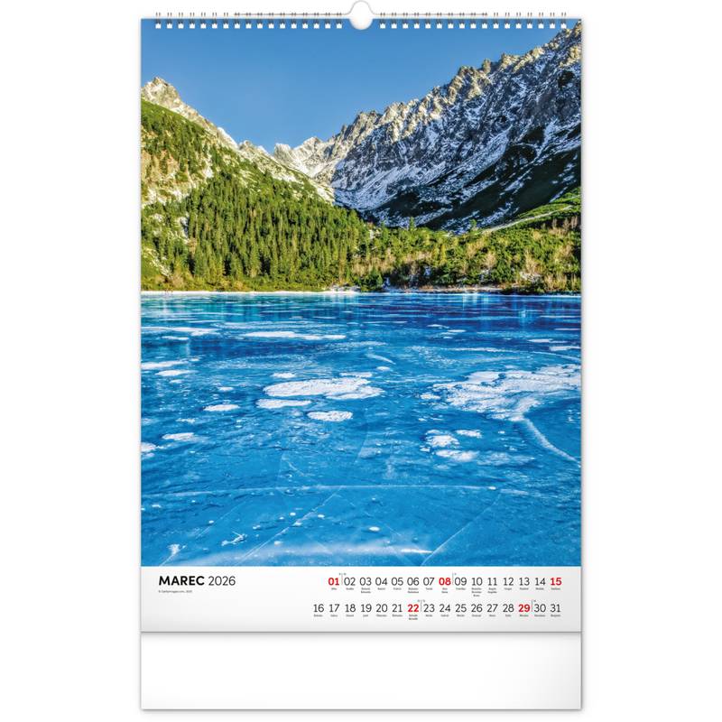 NOTIQUE Nástenný kalendár Tatry 2026, 33 x 46 cm NOTIQUE Nástenný kalendár Tatry 2026, 33 x 46 cm