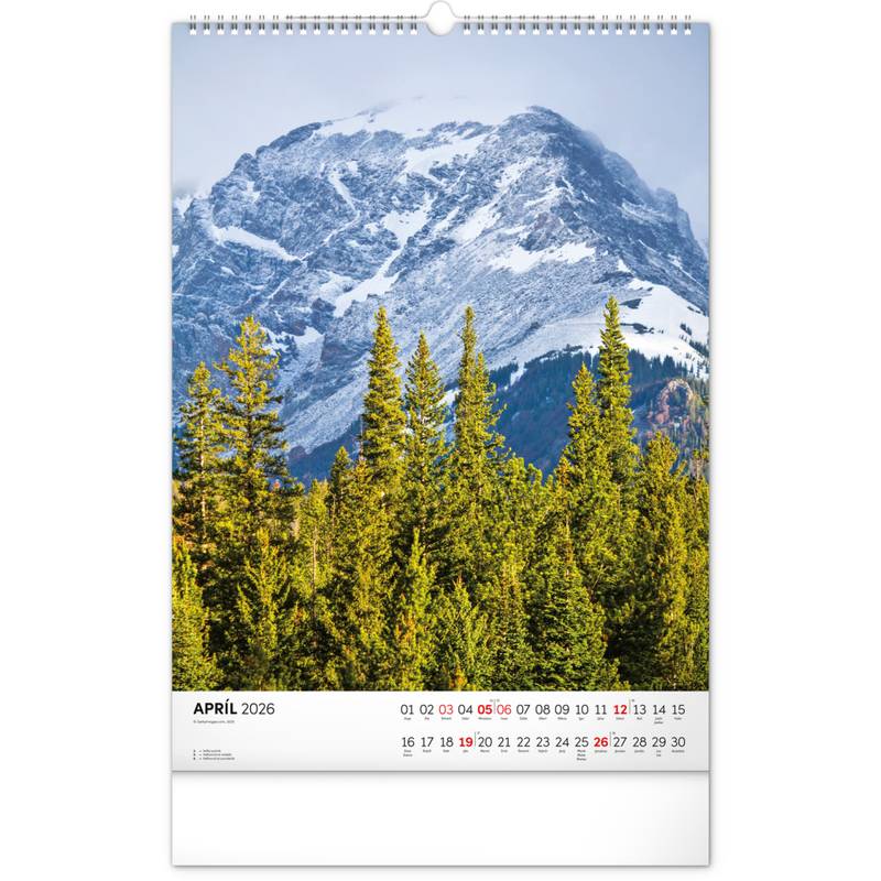 NOTIQUE Nástenný kalendár Tatry 2026, 33 x 46 cm NOTIQUE Nástenný kalendár Tatry 2026, 33 x 46 cm