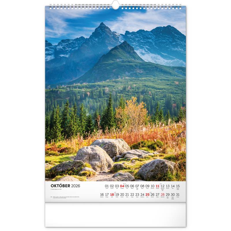 NOTIQUE Nástenný kalendár Tatry 2026, 33 x 46 cm NOTIQUE Nástenný kalendár Tatry 2026, 33 x 46 cm