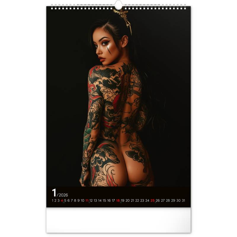 Nástěnný kalendář Inked Girls 2026, 33 x 46 cm Nástěnný kalendář Inked Girls 2026, 33 x 46 cm
