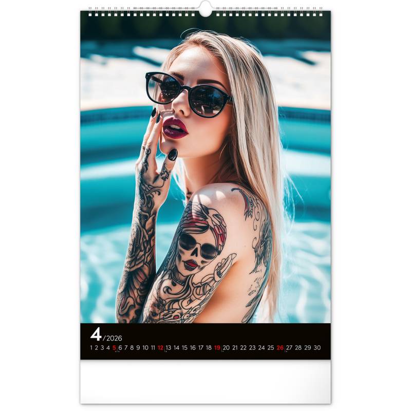 Nástěnný kalendář Inked Girls 2026, 33 x 46 cm Nástěnný kalendář Inked Girls 2026, 33 x 46 cm