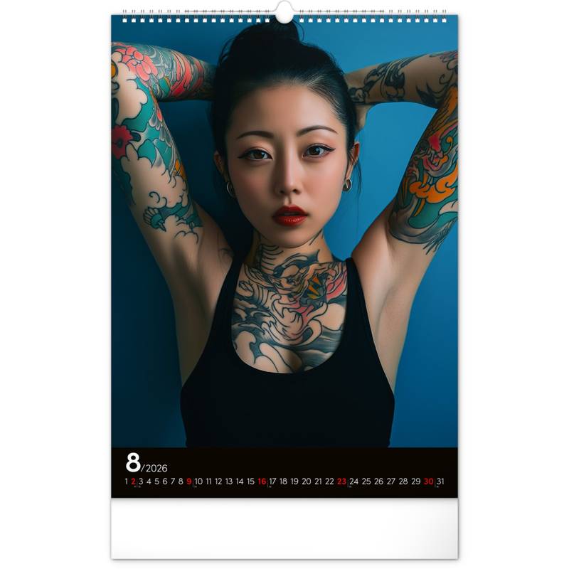 Nástěnný kalendář Inked Girls 2026, 33 x 46 cm Nástěnný kalendář Inked Girls 2026, 33 x 46 cm