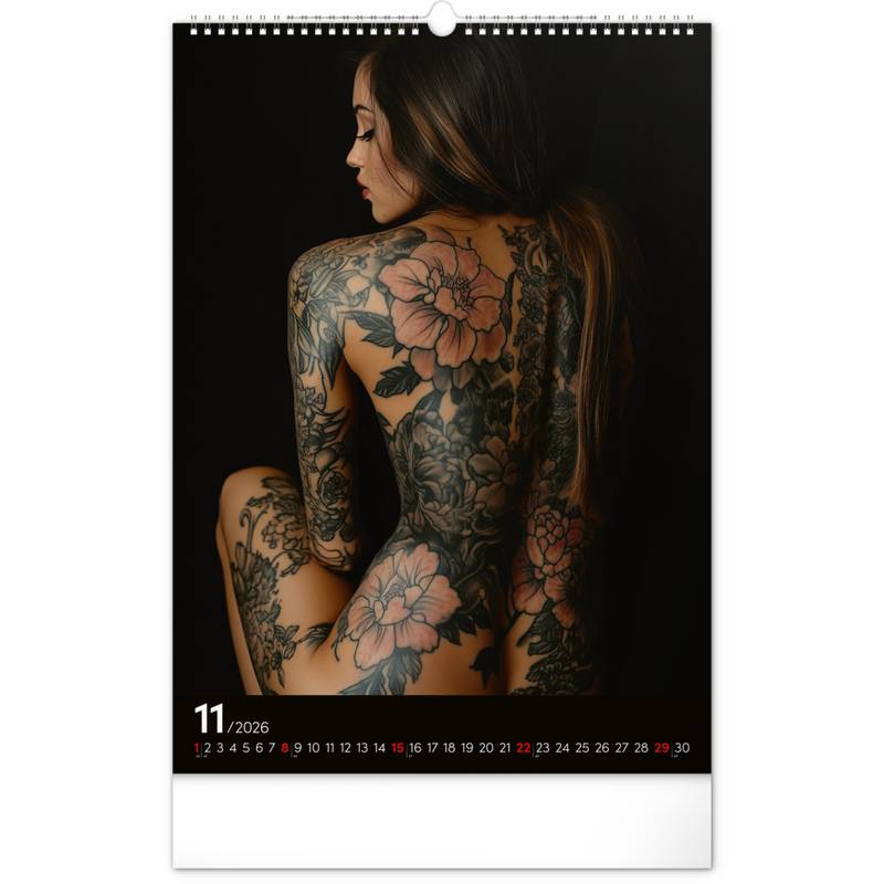 Nástěnný kalendář Inked Girls 2026, 33 x 46 cm Nástěnný kalendář Inked Girls 2026, 33 x 46 cm