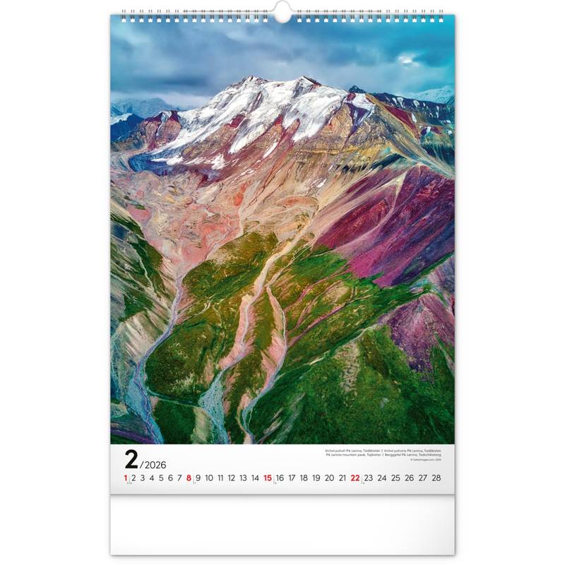 NOTIQUE Nástěnný kalendář Hory 2026, 33 x 46 cm NOTIQUE Nástěnný kalendář Hory 2026, 33 x 46 cm