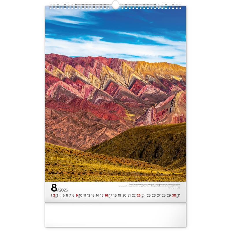 NOTIQUE Nástěnný kalendář Hory 2026, 33 x 46 cm NOTIQUE Nástěnný kalendář Hory 2026, 33 x 46 cm