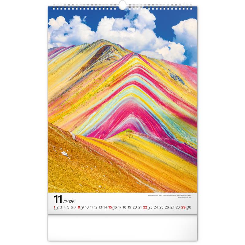 NOTIQUE Nástěnný kalendář Hory 2026, 33 x 46 cm NOTIQUE Nástěnný kalendář Hory 2026, 33 x 46 cm