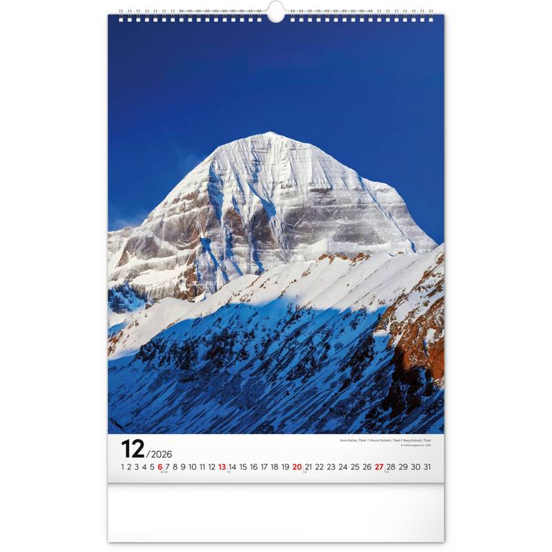 NOTIQUE Nástěnný kalendář Hory 2026, 33 x 46 cm NOTIQUE Nástěnný kalendář Hory 2026, 33 x 46 cm