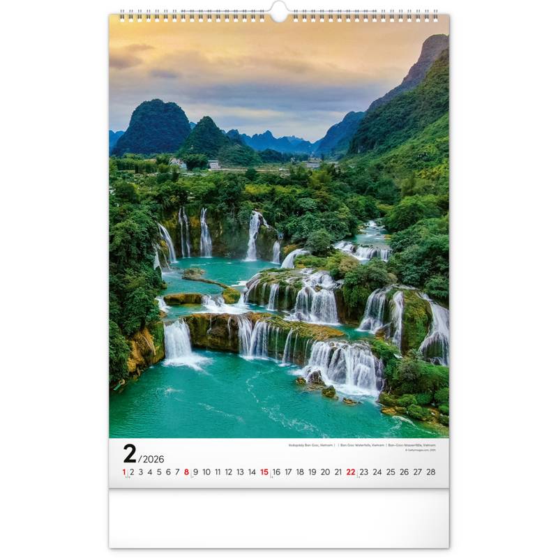 NOTIQUE Nástěnný kalendář Voda 2026, 33 x 46 cm NOTIQUE Nástěnný kalendář Voda 2026, 33 x 46 cm