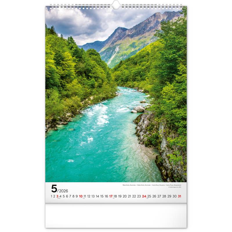 NOTIQUE Nástěnný kalendář Voda 2026, 33 x 46 cm NOTIQUE Nástěnný kalendář Voda 2026, 33 x 46 cm