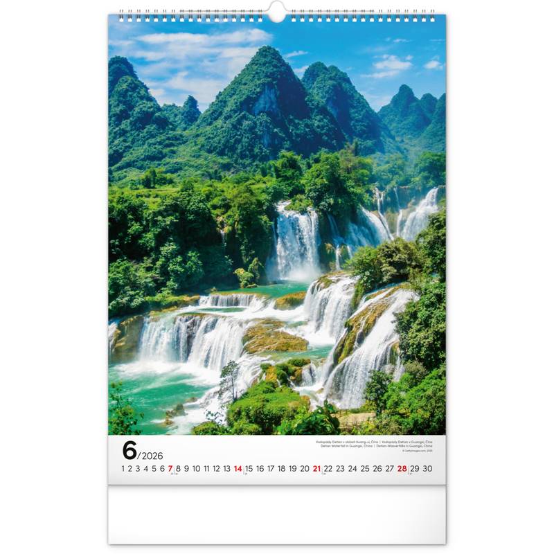 NOTIQUE Nástěnný kalendář Voda 2026, 33 x 46 cm NOTIQUE Nástěnný kalendář Voda 2026, 33 x 46 cm