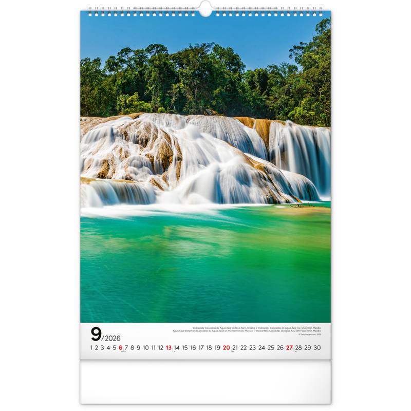 NOTIQUE Nástěnný kalendář Voda 2026, 33 x 46 cm NOTIQUE Nástěnný kalendář Voda 2026, 33 x 46 cm