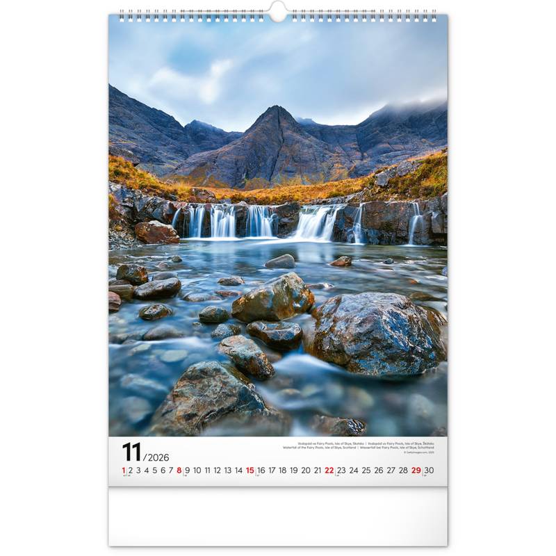 NOTIQUE Nástěnný kalendář Voda 2026, 33 x 46 cm NOTIQUE Nástěnný kalendář Voda 2026, 33 x 46 cm