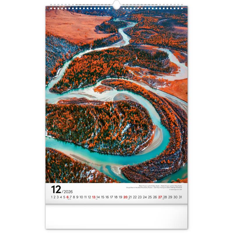 NOTIQUE Nástěnný kalendář Voda 2026, 33 x 46 cm NOTIQUE Nástěnný kalendář Voda 2026, 33 x 46 cm