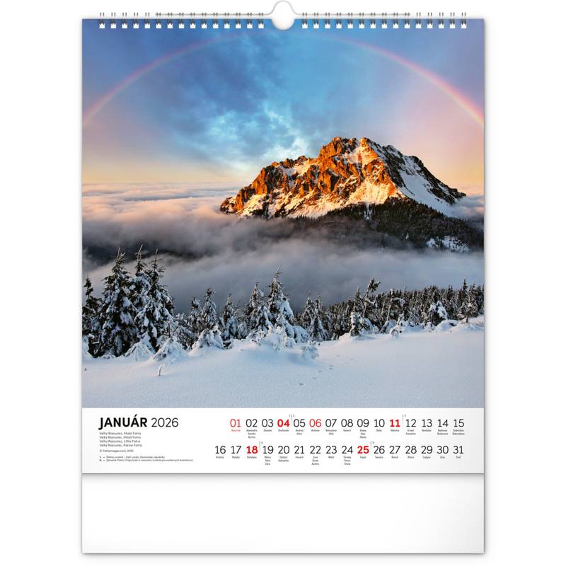 NOTIQUE Nástenný kalendár Čarokrásne Slovensko 2026, 30 x 34 cm NOTIQUE Nástenný kalendár Čarokrásne Slovensko 2026, 30 x 34 cm