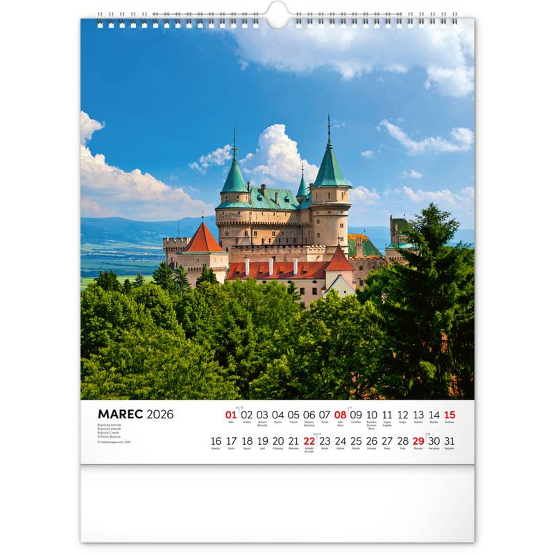 NOTIQUE Nástenný kalendár Čarokrásne Slovensko 2026, 30 x 34 cm NOTIQUE Nástenný kalendár Čarokrásne Slovensko 2026, 30 x 34 cm