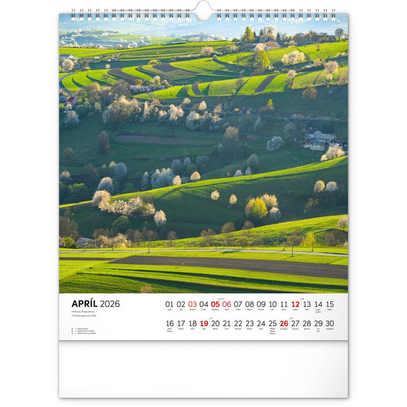NOTIQUE Nástenný kalendár Čarokrásne Slovensko 2026, 30 x 34 cm NOTIQUE Nástenný kalendár Čarokrásne Slovensko 2026, 30 x 34 cm
