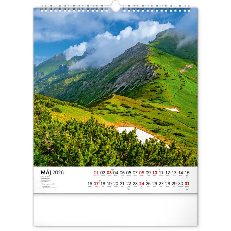 NOTIQUE Nástenný kalendár Čarokrásne Slovensko 2026, 30 x 34 cm NOTIQUE Nástenný kalendár Čarokrásne Slovensko 2026, 30 x 34 cm